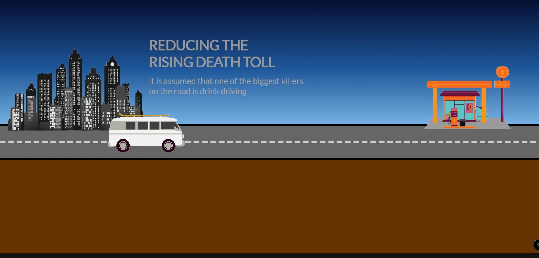 A interactive poster adovating for improved road side rest areas in Australia